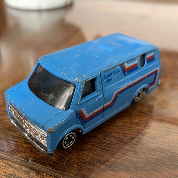 Vintage Yatming Diecast Metal 1981 Blue Delightful Van #899 Thailand Yat Ming - Picture 3 of 9